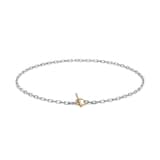 David Yurman DY Madison® Toggle Chain Necklace in Sterling Silver with 18ct Yellow Gold, 3mm
