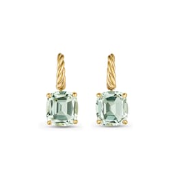 37901013 - Marbella Drop Earrings in 18ct Yellow Gold with Prasiolite, 11mm