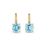 David Yurman Marbella Drop Earrings in 18ct Yellow Gold with Sky Blue Topaz, 11mm