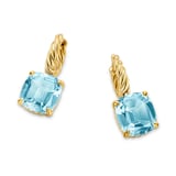 David Yurman Marbella Drop Earrings in 18ct Yellow Gold with Sky Blue Topaz, 11mm