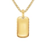 David Yurman Chevron Tag in 18ct Yellow Gold with Tiger's Eye, 27mm