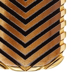 David Yurman Chevron Tag in 18ct Yellow Gold with Tiger's Eye, 27mm