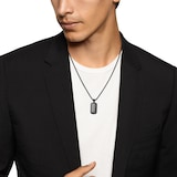 David Yurman Chevron Tag in Black Titanium, 27mm