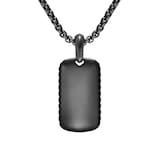 David Yurman Chevron Tag in Black Titanium, 27mm