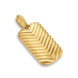 David Yurman Chevron Tag in 18ct Yellow Gold, 27mm