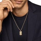 David Yurman Chevron Tag in 18ct Yellow Gold, 27mm