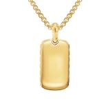 David Yurman Chevron Tag in 18ct Yellow Gold, 27mm