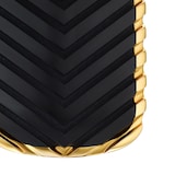 David Yurman Chevron Tag in 18ct Yellow Gold with Black Onyx, 27mm