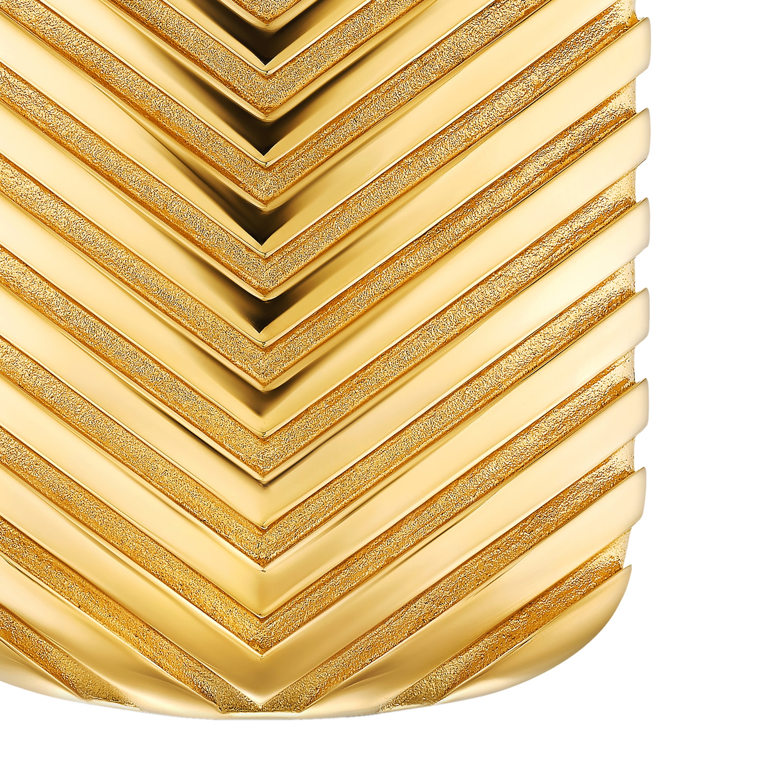 David Yurman Chevron Tag in 18ct Yellow Gold, 34mm