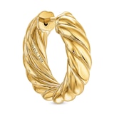 David Yurman Sculpted Cable Hoop Earrings In 18ct Yellow Gold, 18.6mm