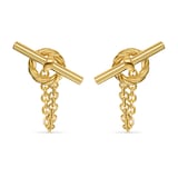 David Yurman DY Mercer® Bold Toggle Chain Stud Earrings in 18ct Yellow Gold, 50.4mm