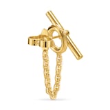 David Yurman DY Mercer® Bold Toggle Chain Stud Earrings in 18ct Yellow Gold, 50.4mm
