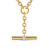 David Yurman DY Mercer® Petite Toggle Chain Necklace in 18ct Yellow Gold with Diamonds, 4.5mm