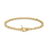 David Yurman DY Mercer® Toggle Chain Necklace in 18ct Yellow Gold with Diamonds, 8mm
