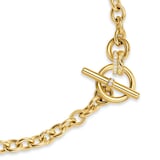 David Yurman DY Mercer® Toggle Chain Necklace in 18ct Yellow Gold with Diamonds, 8mm