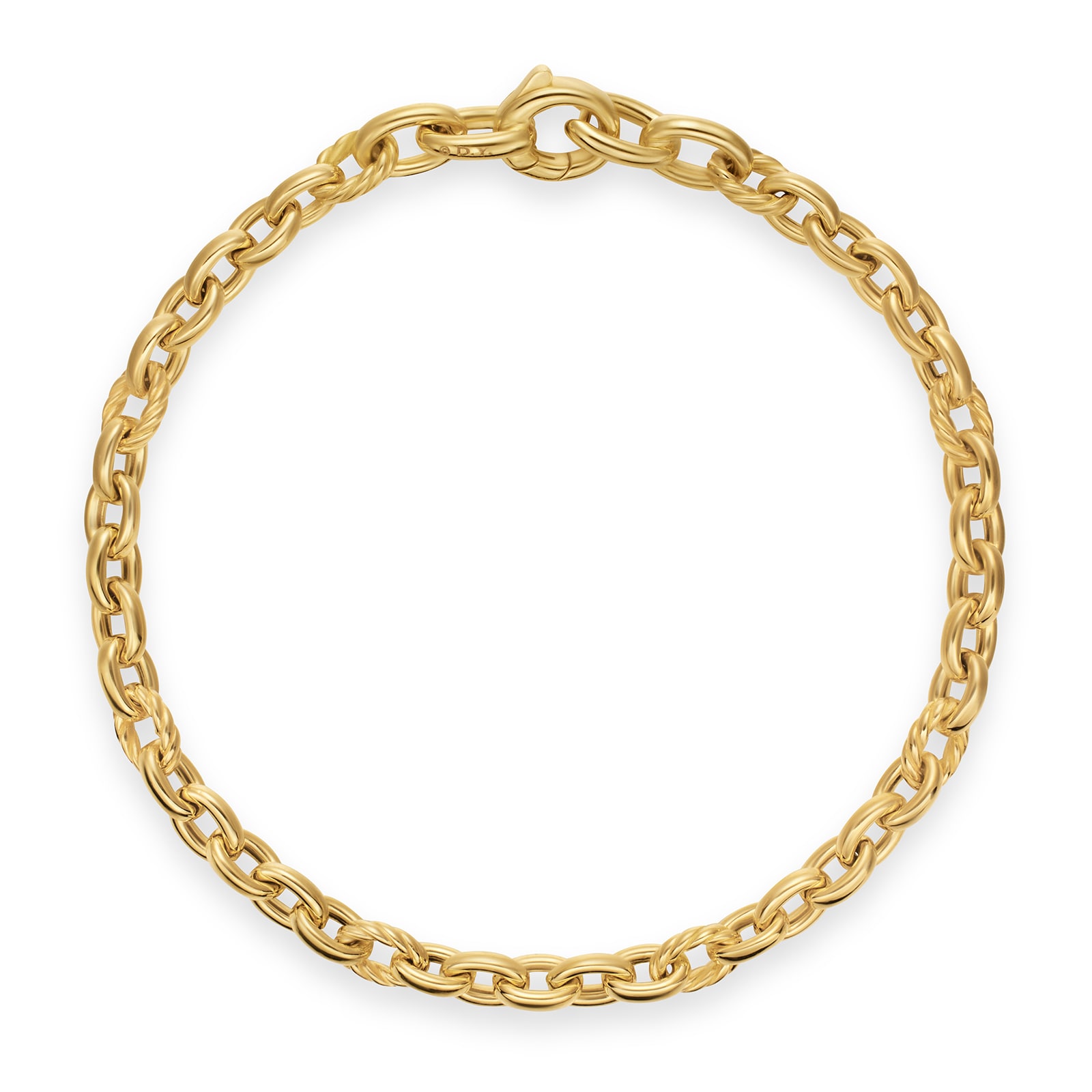David Yurman DY Mercer® Petite Chain Bracelet in 18ct Yellow Gold, 4.5mm