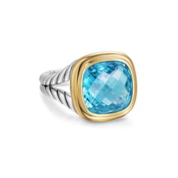 37901064 - Albion® Ring in Sterling Silver with 18ct Yellow Gold and Blue Topaz, 11mm