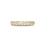 David Yurman DY Mercer® Pavé Band Ring in 18ct Yellow Gold with Diamonds, 3.7mm