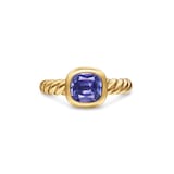 David Yurman DY Mercer® Stone Ring in 18ct Yellow Gold with Iolite, 7mm