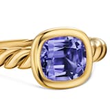 David Yurman DY Mercer® Stone Ring in 18ct Yellow Gold with Iolite, 7mm