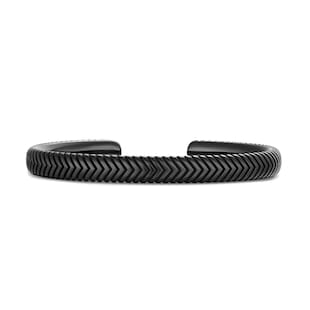 David Yurman Chevron Cuff Bracelet in Black Titanium, 8mm