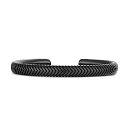 37901078 - Chevron Cuff Bracelet in Black Titanium, 8mm