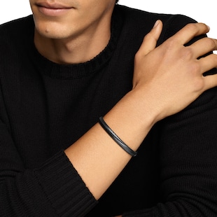 David Yurman Chevron Cuff Bracelet in Black Titanium, 8mm