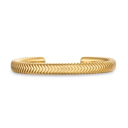 37901082 - Chevron Cuff Bracelet in 18ct Yellow Gold, 8mm