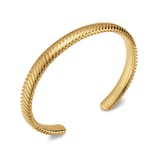 David Yurman Chevron Cuff Bracelet in 18ct Yellow Gold, 8mm