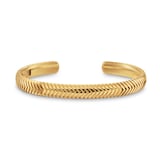 David Yurman Chevron Cuff Bracelet in 18ct Yellow Gold, 8mm