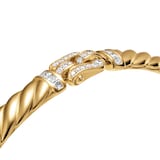 David Yurman Sculpted Cable Buckle Bracelet in 18ct Yellow Gold with Diamonds, 6.2mm