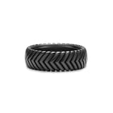 David Yurman Chevron Band Ring in Black Titanium, 8mm