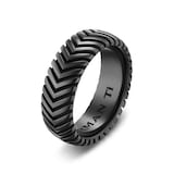 David Yurman Chevron Band Ring in Black Titanium, 8mm