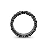 David Yurman Chevron Band Ring in Black Titanium, 8mm