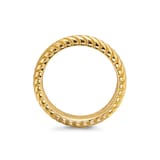 David Yurman Chevron Band Ring in 18ct Yellow Gold, 6mm - Ring Size Q