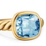 David Yurman DY Mercer® Stone Ring in 18ct Yellow Gold with Sky Blue Topaz, 10mm