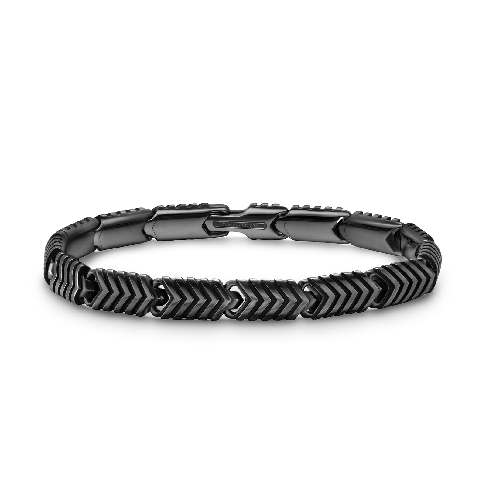 David Yurman Chevron Link Bracelet In Black Titanium, 7.6mm