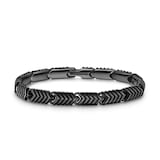 David Yurman Chevron Link Bracelet In Black Titanium, 7.6mm - Size Small