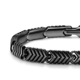 David Yurman Chevron Link Bracelet In Black Titanium, 7.6mm - Size Small