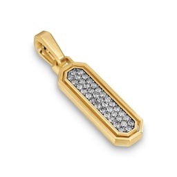 37901113 - Streamline® Inlay Amulet In 18ct Yellow Gold With Meteorite And Grey Diamonds, 30.7mm