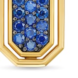 David Yurman Streamline® Inlay Amulet In 18ct Yellow Gold With Lapis And Sapphires, 30.7mm