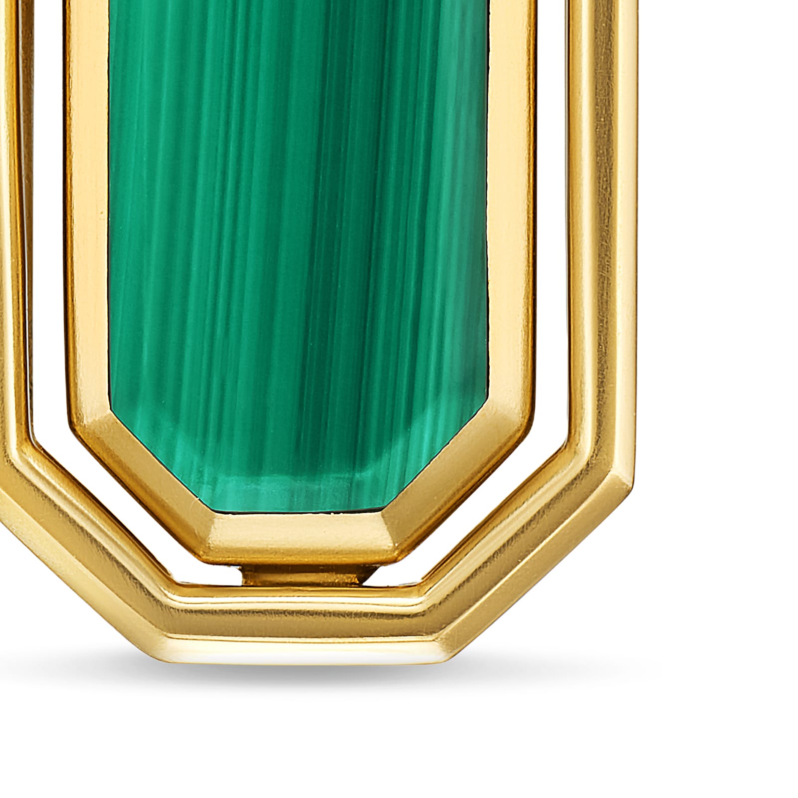 David Yurman Streamline® Inlay Amulet In 18ct Yellow Gold With Black Onyx And Malachite, 30.7mm David Yurman Streamline® Inlay Amulet In 18ct Yellow Gold With Black Onyx And Malachite, 30.7mm