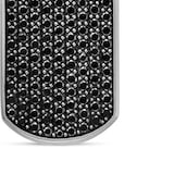 David Yurman Chevron Tag In Sterling Silver With Black Diamonds, 35mm