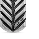 David Yurman Chevron Tag In Sterling Silver With Black Diamonds, 35mm