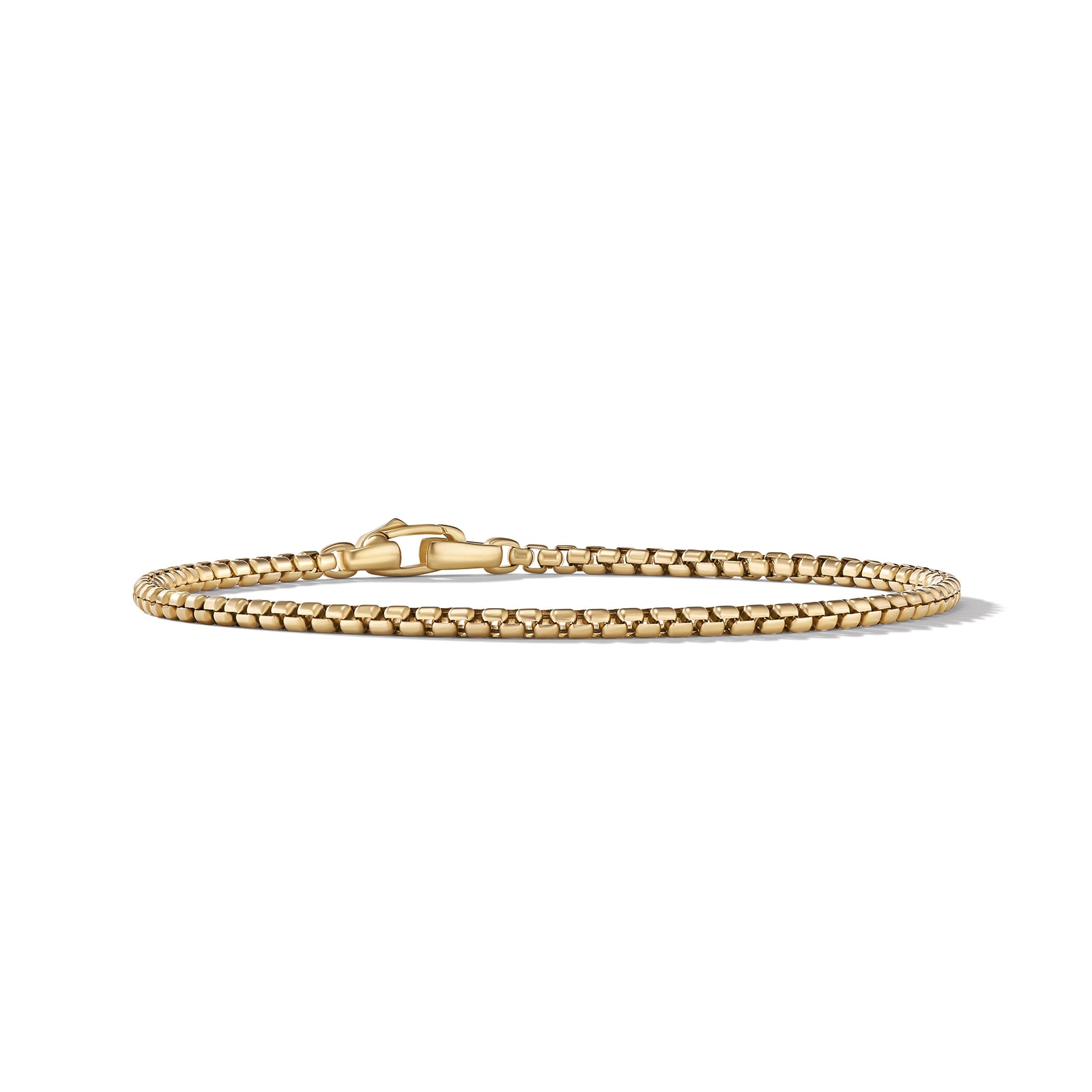 David Yurman Box Chain Bracelet in 18ct Yellow Gold - Size Medium