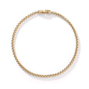 David Yurman Box Chain Bracelet in 18ct Yellow Gold - Size Medium