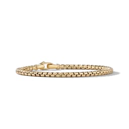 37901604 - Box Chain Bracelet in 18ct Yellow Gold, 3.4mm - Size Medium