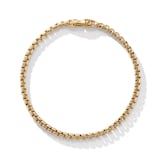 David Yurman Box Chain Bracelet in 18ct Yellow Gold, 3.4mm - Size Medium