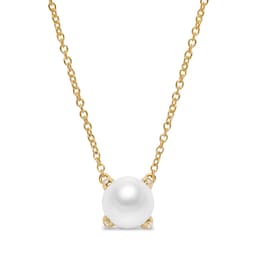 37901614 - Pearl Classics Necklace In 18ct Yellow Gold With Diamonds, 6.5mm
