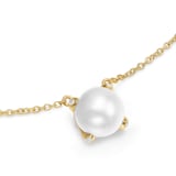 David Yurman Pearl Classics Necklace In 18ct Yellow Gold With Diamonds, 6.5mm